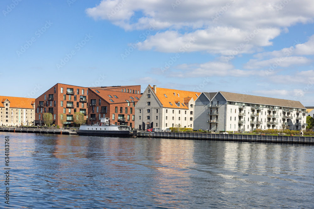 Walking along Copenhagen's canals on a great summer day, Denmark