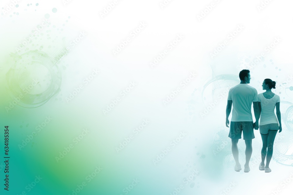 Young sports couple, background on the desktop Young sports couple, background on the desktop
