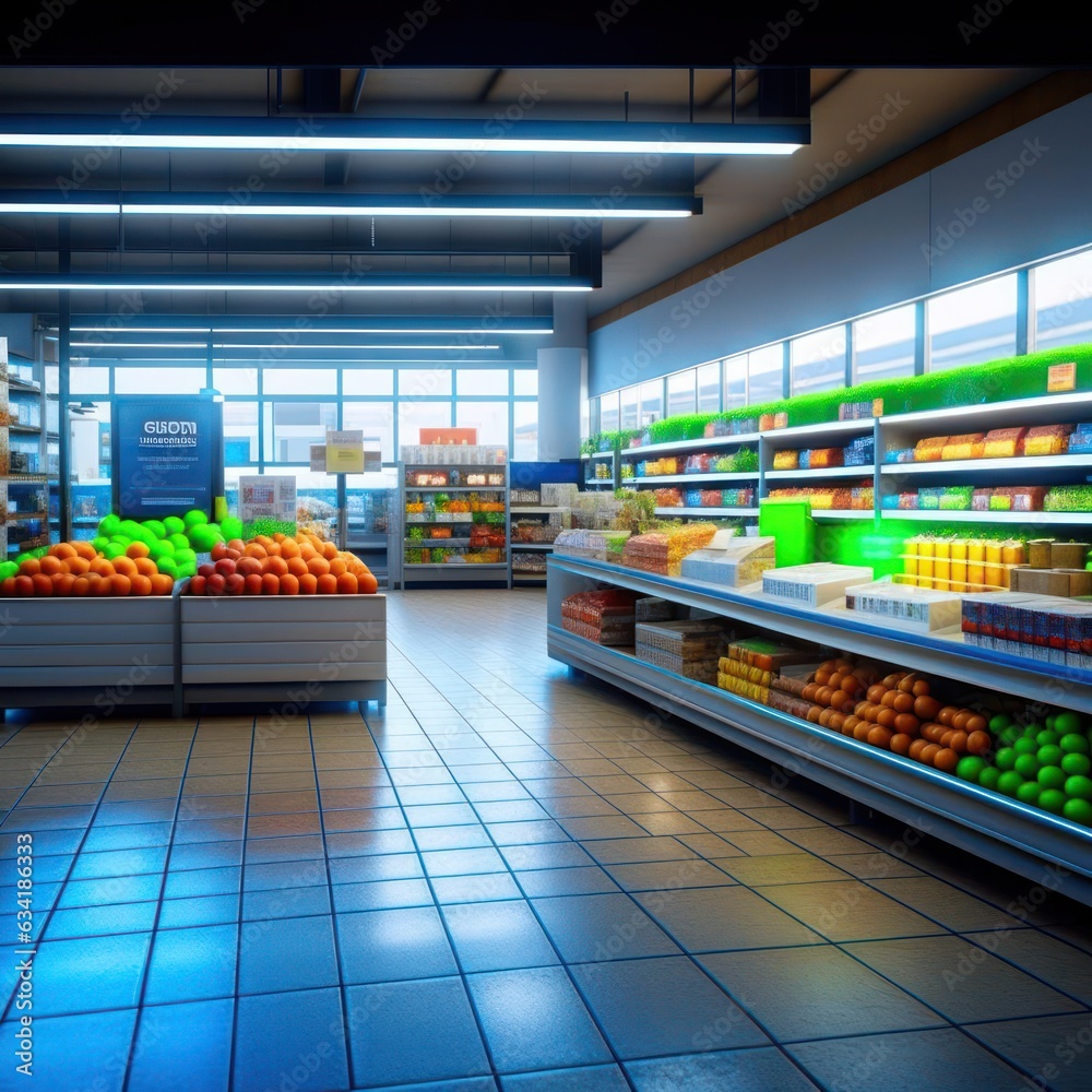 Supermarket. Image created by AI Supermarket. Image created by AI