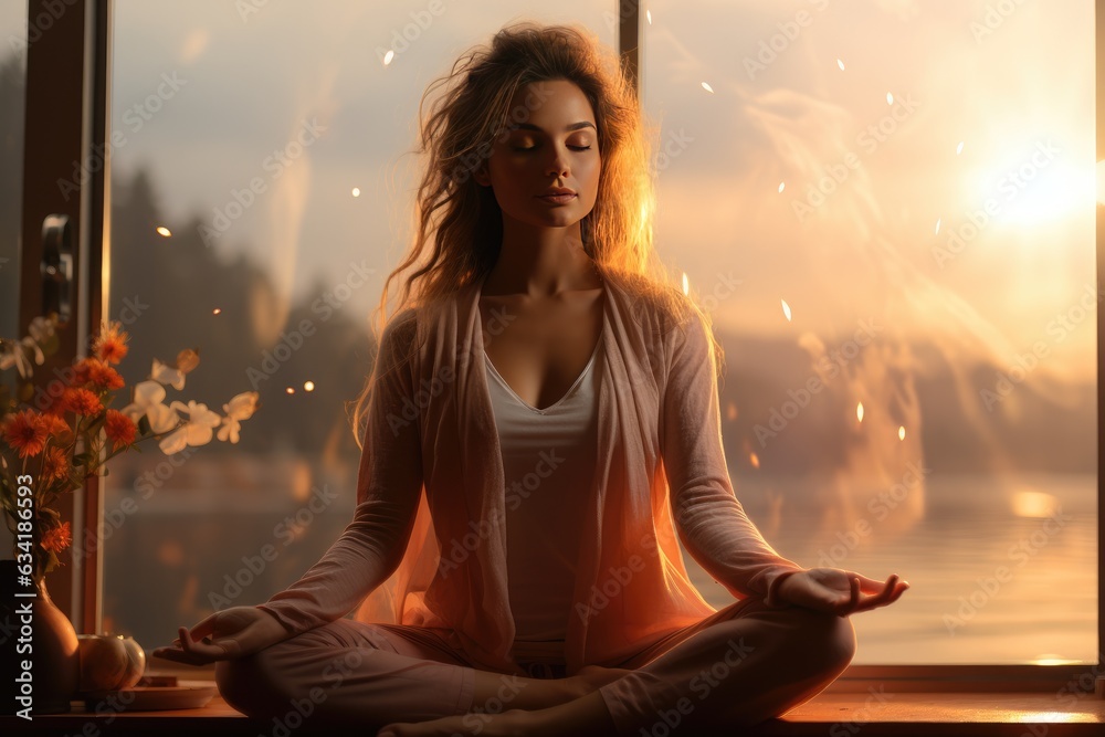 Beautiful background on the desktop - yoga, healthy lifestyle