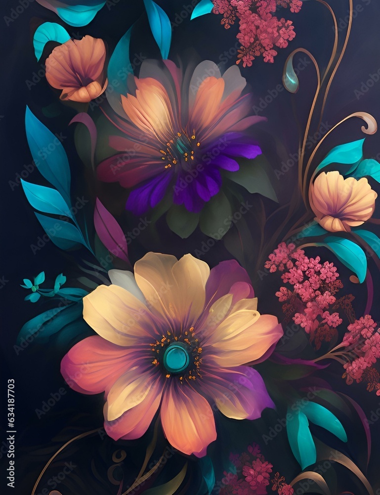abstract floral abstract floral