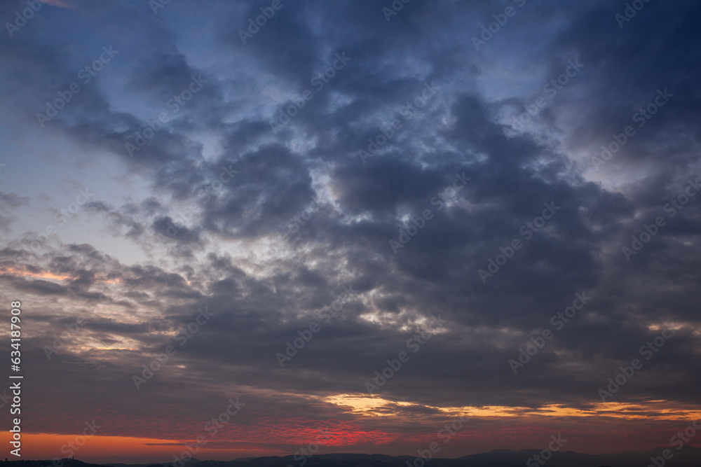 sunrise sky with beautiful texture and rich colors 