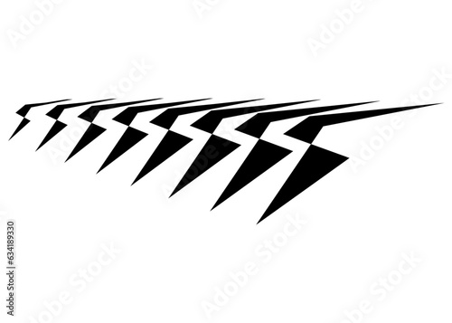 Black vector pattern on a white background. for a sticker on a vehicle, car, bus, SUV, toys, sportswear pattern, web design, interior design, printing. For plotter cutting. Trendy vector background.
