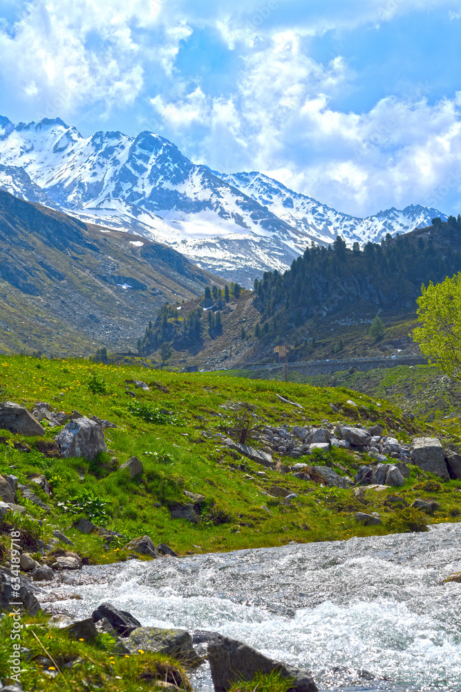 Der Flüelabach in Graubünden (Schweiz)