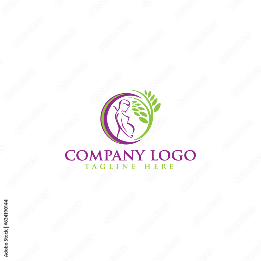 woman pregnant logo design icon woman pregnant logo design icon