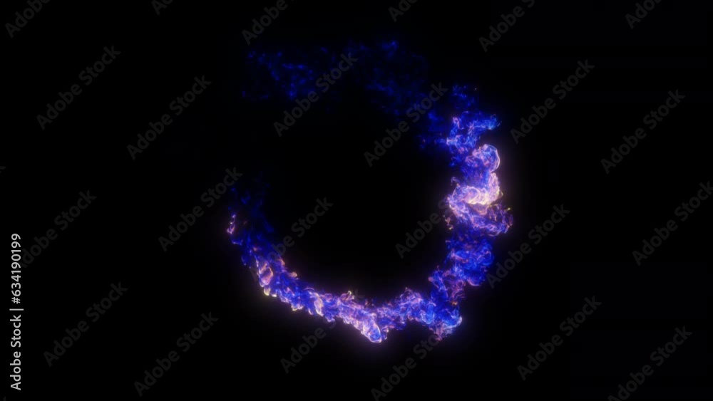 Blue magic smoke portal circle loading animation - 4K Pro Res with alpha pass Blue magic smoke portal circle loading animation - 4K Pro Res with alpha pass