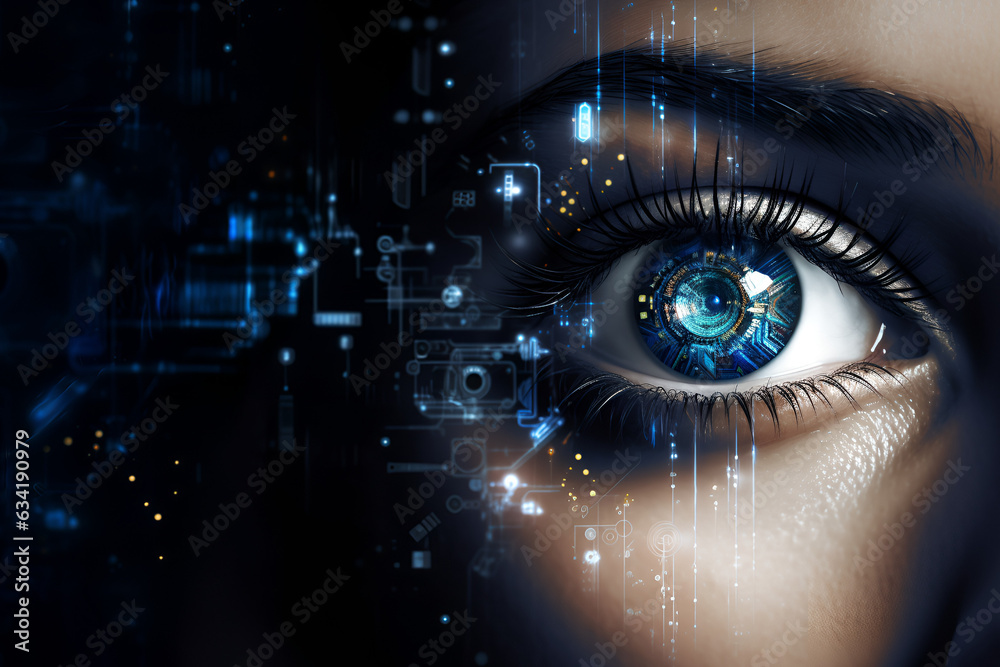 Eyes of the Future. AI Tech Vision.