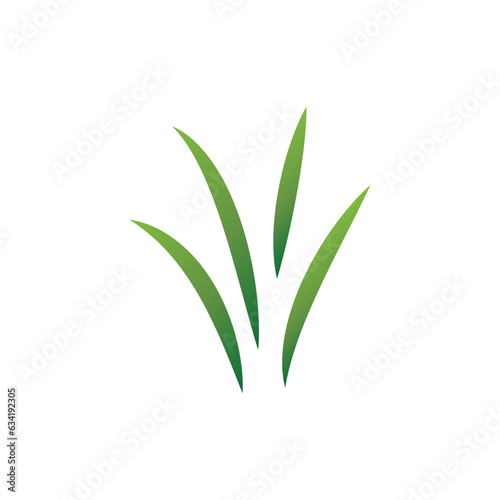 Green Grass Logo Design  Farm Landscape Illustration  Natural Scenery Vector