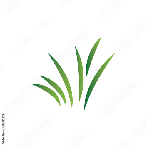 Green Grass Logo Design  Farm Landscape Illustration  Natural Scenery Vector