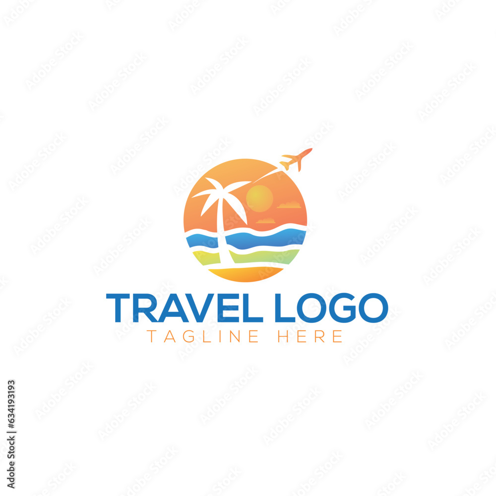 travel aeroplane business logo vector
