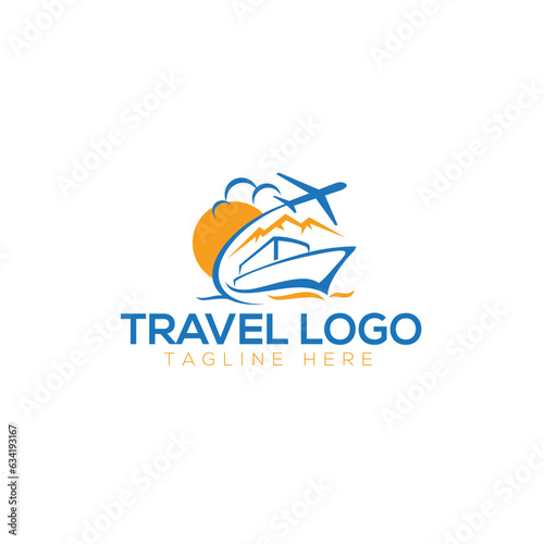 travel plane logo design
