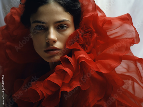 Beautiful and passionate flamenco dancer