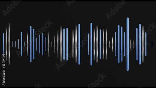 Music audio volume visualizer background on black photo