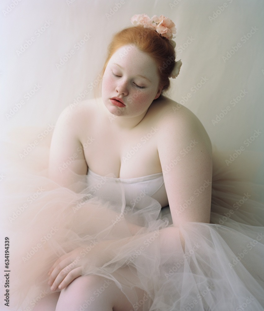 Beautiful oversize female ballet dancer in tutu Beautiful oversize female ballet dancer in tutu