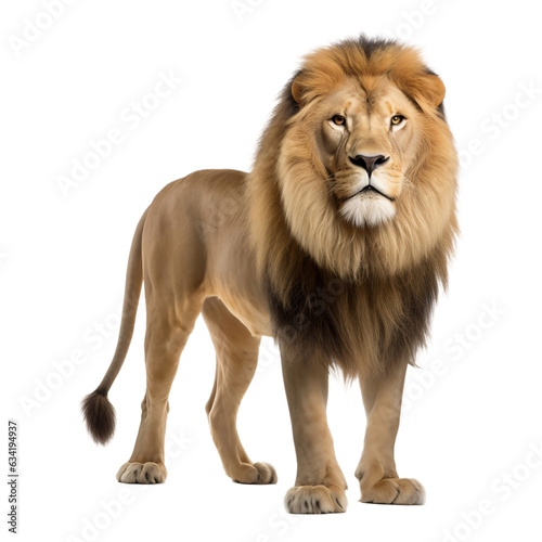 Lion, isolated on transparent background. Generative AI © Danny