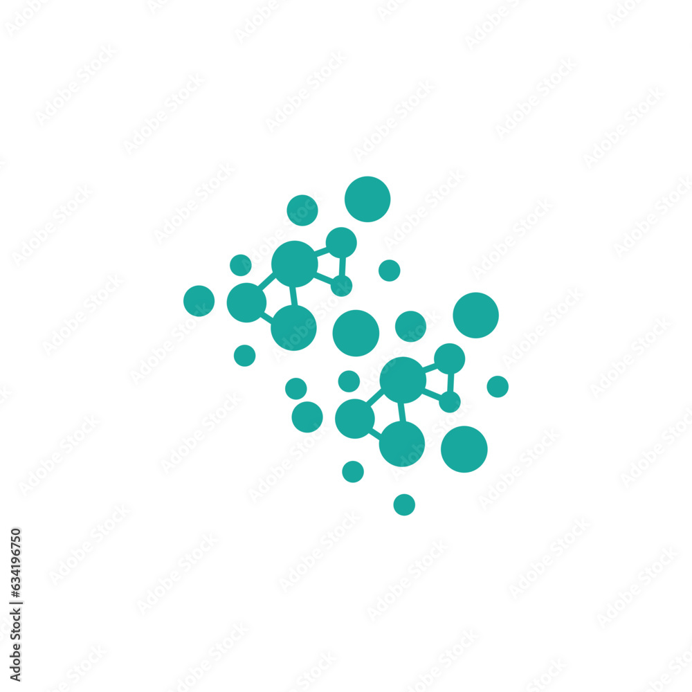 Neuron Logo, Cel Dna Network Vector, And Particle Technology, Simple Illustration Template Design