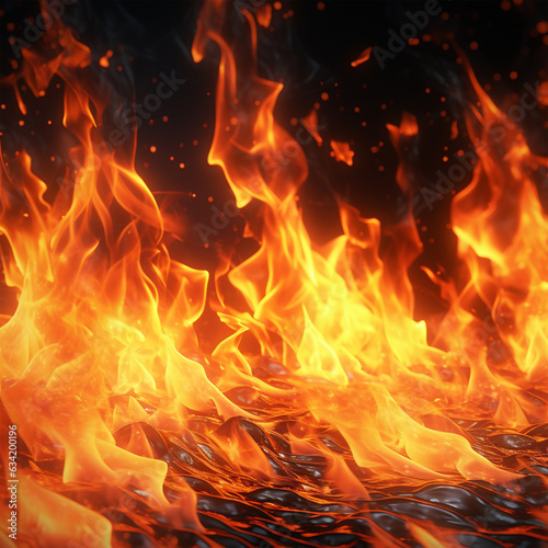 Eternal Flames: Capturing the Beauty and Power of Fire. AI generative, Midjourney