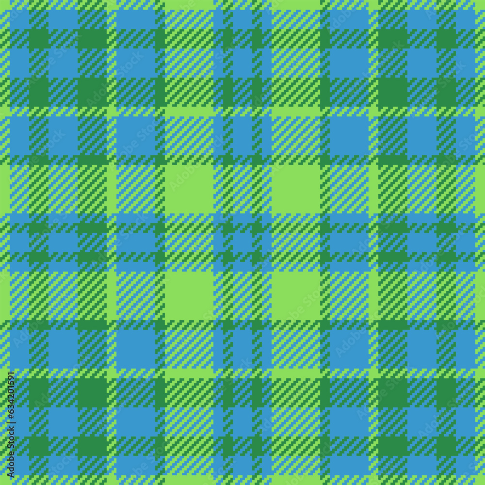 Seamless pattern texture of textile check plaid with a vector tartan fabric background.