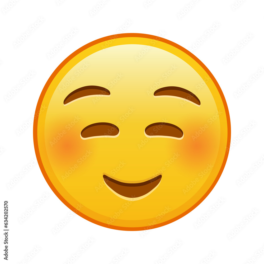 Embarrassed smiling face Large size of yellow emoji smile Embarrassed smiling face Large size of yellow emoji smile