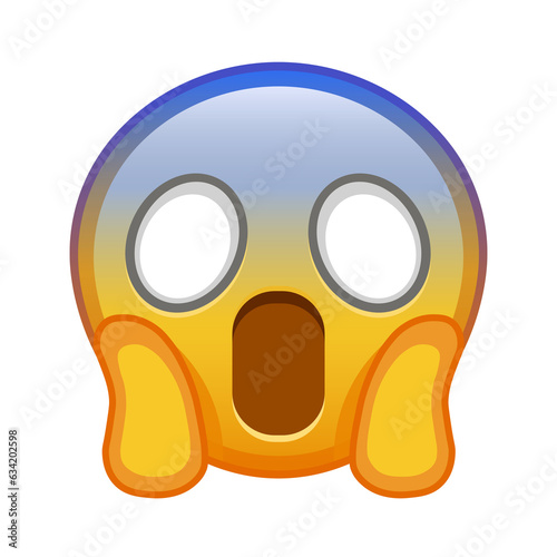 Face screaming in fear Large size of yellow emoji smile