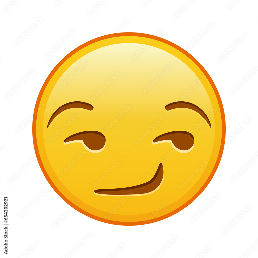 Fototapeta premium Grinning flirting face Large size of yellow emoji smile