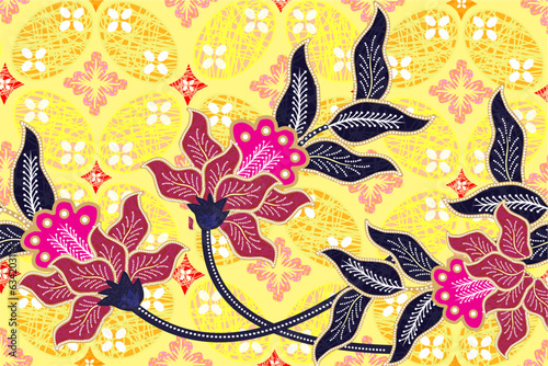 Batik Indonesian: is a technique of wax-resist dyeing applied to whole cloth, or cloth made using this technique originated from Indonesia.