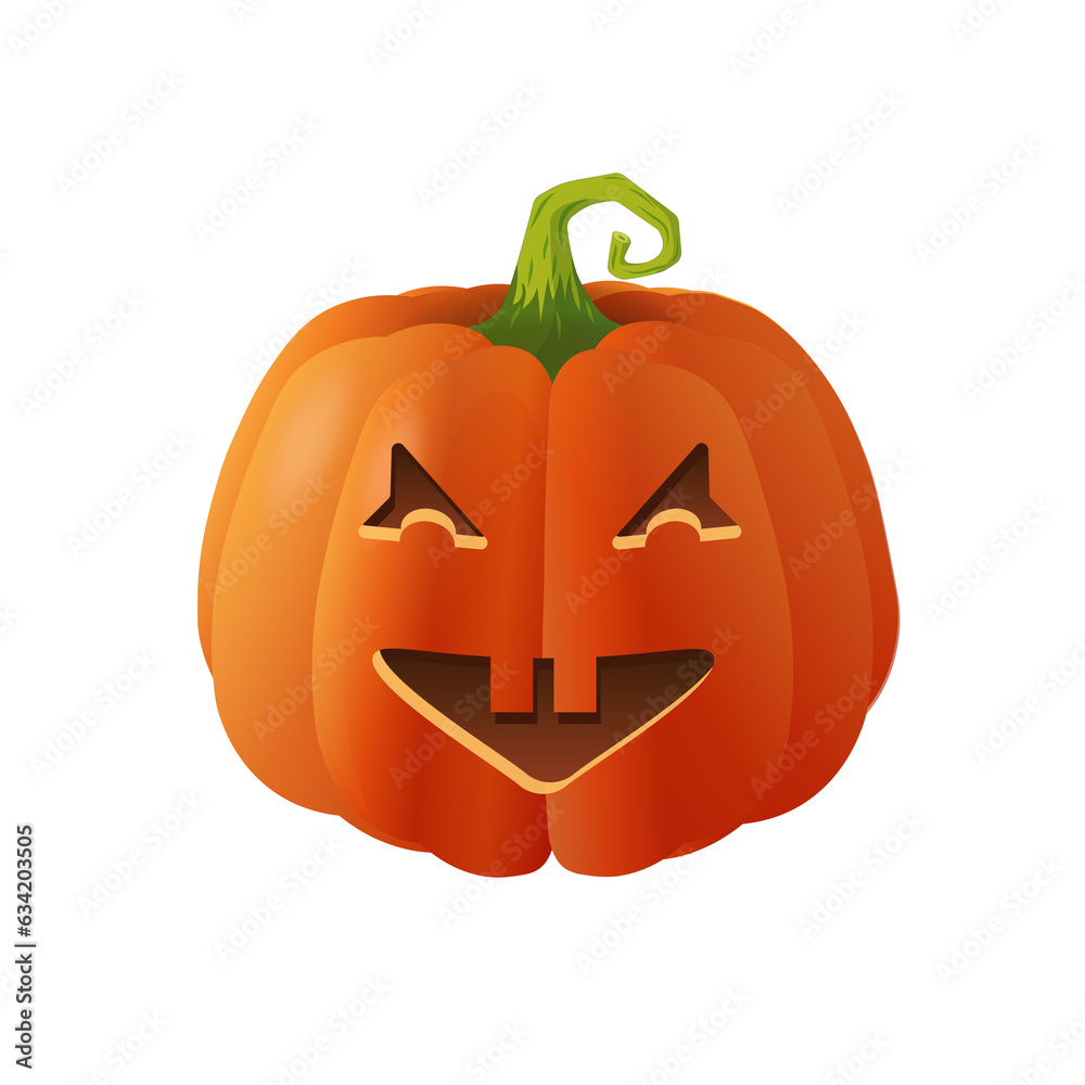 Halloween scary orange pumpkin Holiday cartoon concept Halloween scary orange pumpkin Holiday cartoon concept