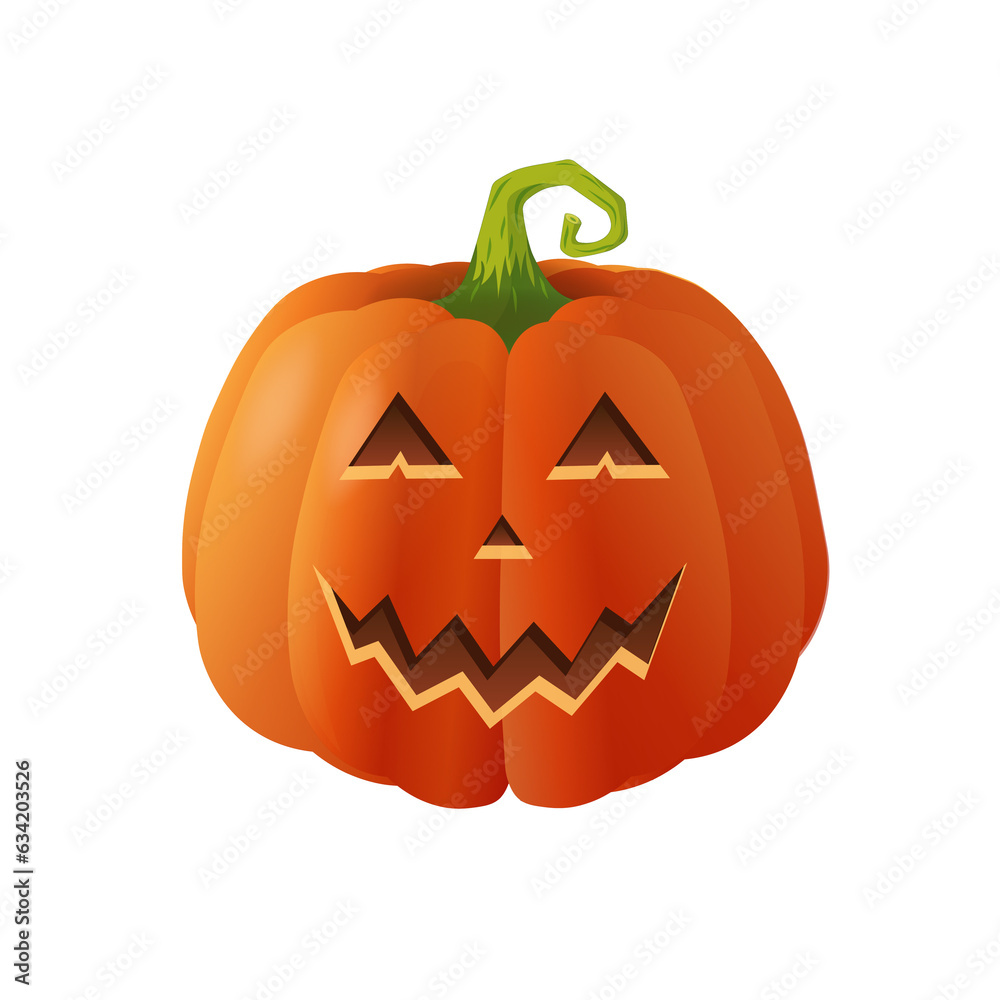Halloween scary orange pumpkin Holiday cartoon concept Halloween scary orange pumpkin Holiday cartoon concept