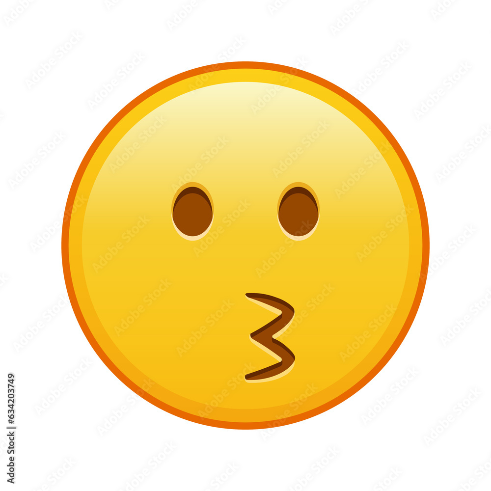 Kissing face Large size of yellow emoji smile Kissing face Large size of yellow emoji smile