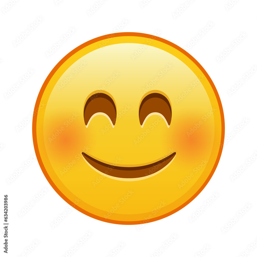 Smiling face with laughing eyes Large size of yellow emoji smile Smiling face with laughing eyes Large size of yellow emoji smile
