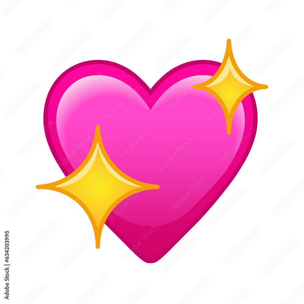 Sparkling heart Large size of emoji romance icon Sparkling heart Large size of emoji romance icon