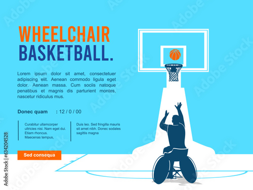 Premium Editable Vector Illustration of wheelchair basketball best for your digital graphic and print	