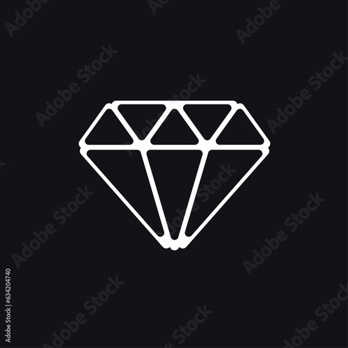 Diamond shape icon with minimalist white outline
