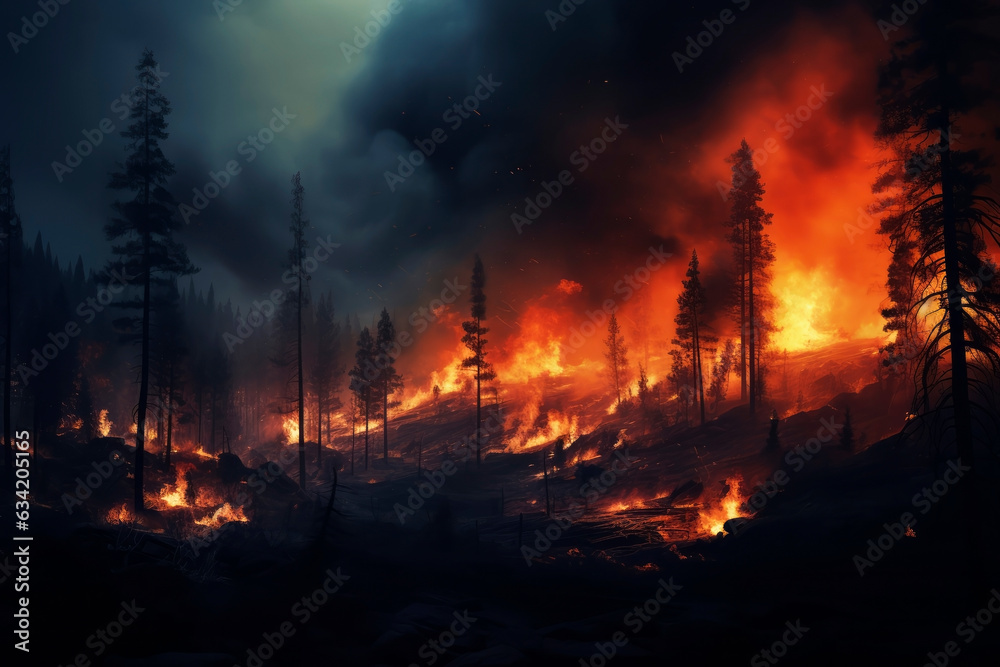 Severe forest fires. Generative AI