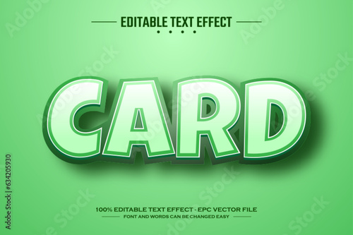 Card 3D editable text effect template