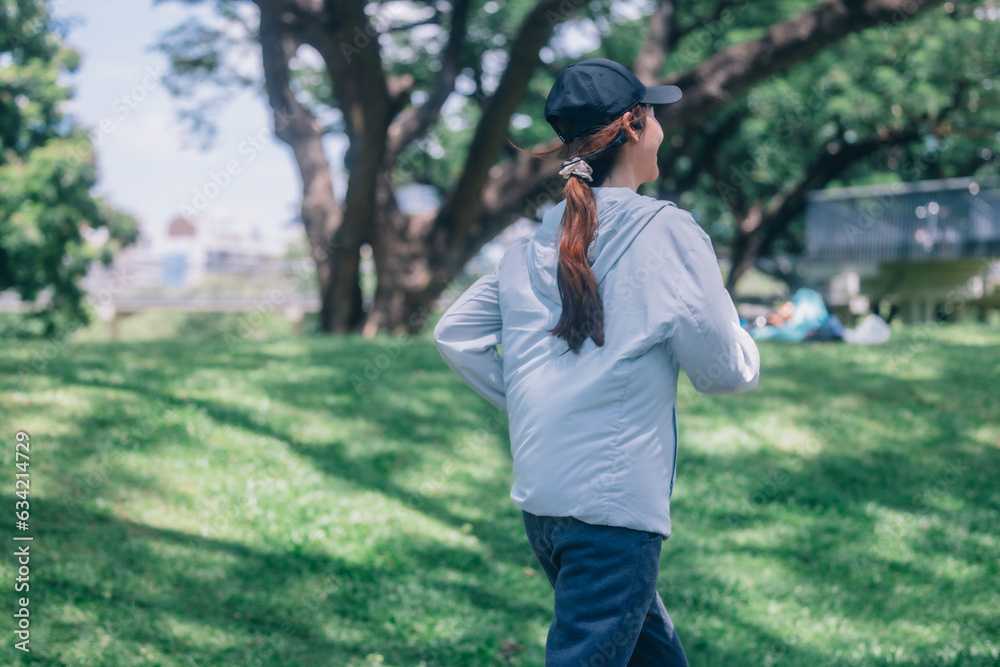 Stylish female runners in modern attire, discover serenity. Reenergize amid jogging the parkway. Stylish female runners in modern attire, discover serenity. Reenergize amid jogging the parkway.