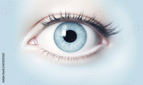 close up of human healthy eye 