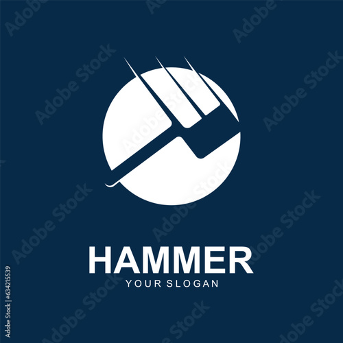 hammer logo vector illustration design