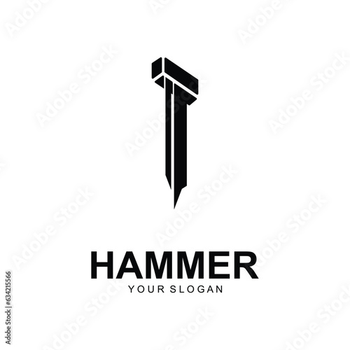 hammer logo vector illustration design