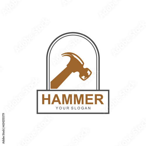 hammer logo vector illustration design