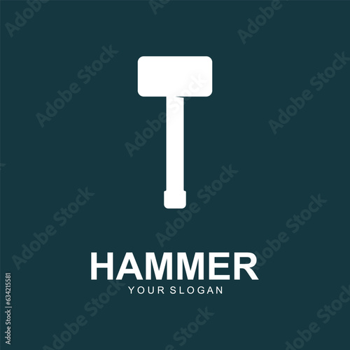 hammer logo vector illustration design