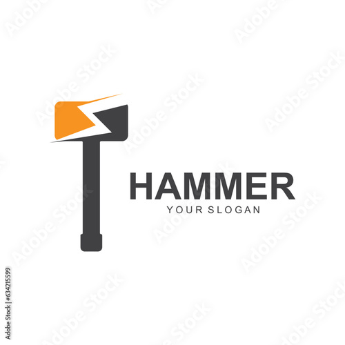 hammer logo vector illustration design