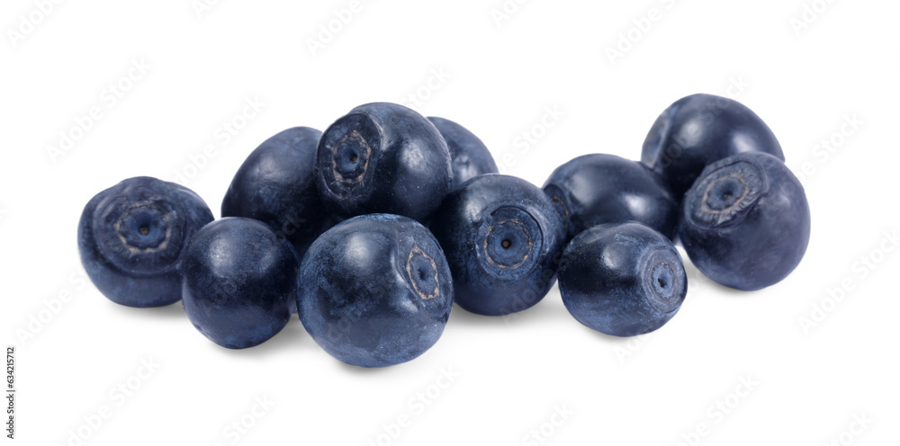 Many tasty ripe bilberries isolated on white Many tasty ripe bilberries isolated on white