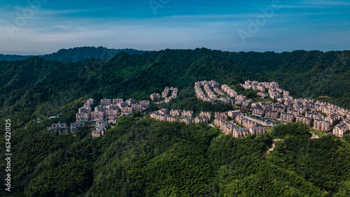 Drone aerial photography  Tiandaohu is located in Hushi Town  Chishui City  Guizhou Province  China. 