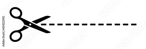 Scissors with cut lines