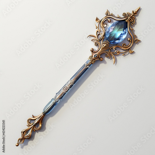 Enchanting Wand on Transparent Background