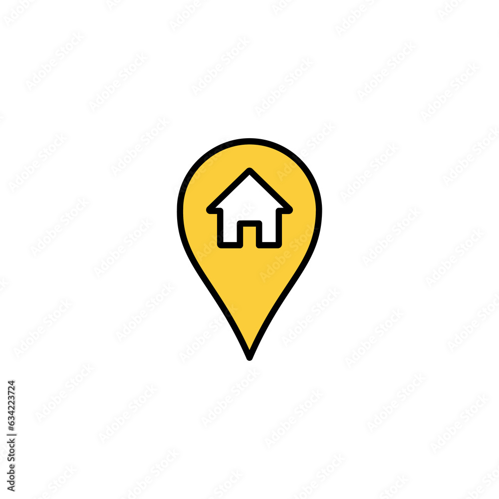 Address icon vector for web and mobile app. home location sign and symbol. pinpoint Address icon vector for web and mobile app. home location sign and symbol. pinpoint