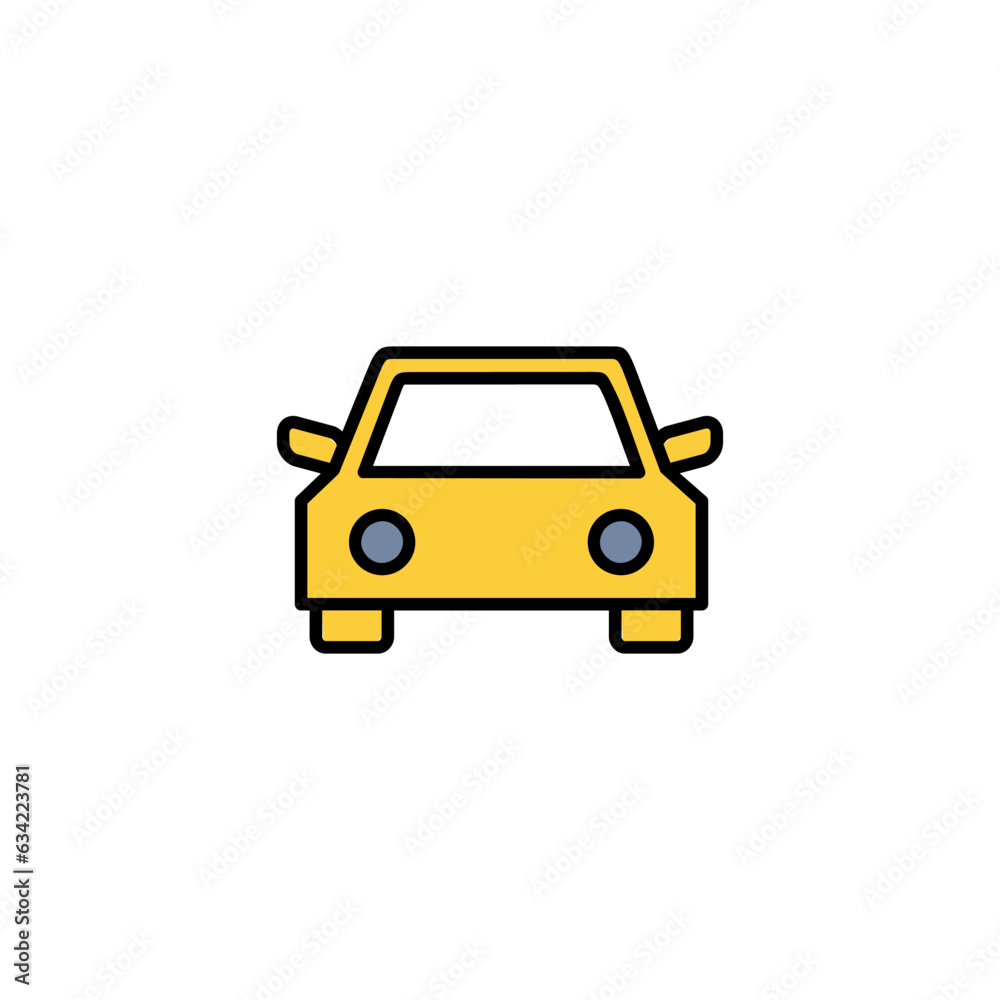 Car icon vector for web and mobile app. car sign and symbol. small sedan