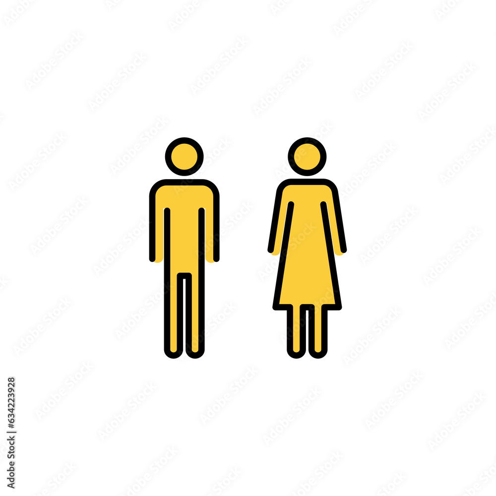 Man and woman icon vector for web and mobile app. male and female sign and symbol. Girls and boys Man and woman icon vector for web and mobile app. male and female sign and symbol. Girls and boys