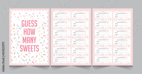 how many sweets in the jar game templates, vector illustration eps 10
